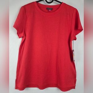 Vince Camuto Women Short Sleeve Tulip Red Top Size M NWT